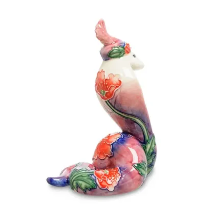 Интерьерная фигурка Pavone Cobra in a fancy hat with a poppy on the side 11x8 см Белый (262975)