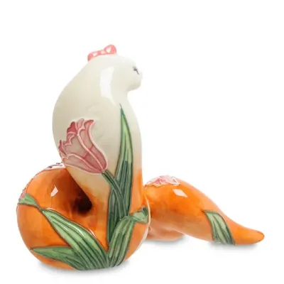 Інтер'єрна фігурка Pavone Lady Cobra with lily on the side 9x11 см Помаранчевий (262976) Інтер'єрна фігурка Pavone Lady Cobra with lily on the side 9x11 см Помаранчевий (262976)