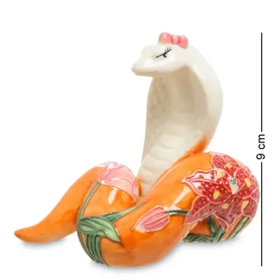 Інтер'єрна фігурка Pavone Lady Cobra with lily on the side 9x11 см Помаранчевий (262976) Інтер'єрна фігурка Pavone Lady Cobra with lily on the side 9x11 см Помаранчевий (262976)