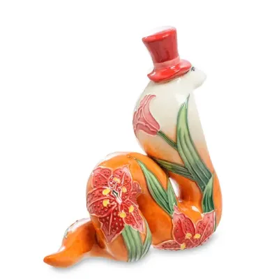 Интерьерная фигурка Pavone Gentleman Cobra with lily on the side 9x11 см Оранжевый (262977) Интерьерная фигурка Pavone Gentleman Cobra with lily on the side 9x11 см Оранжевый (262977)