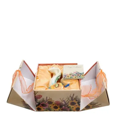 Интерьерная фигурка Pavone Cobra with sunflower on the side 10x8 см Голубой (262979)