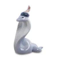 Интерьерная фигурка Pavone Cobra in a fancy hat 11x8 см Голубой (262980)
