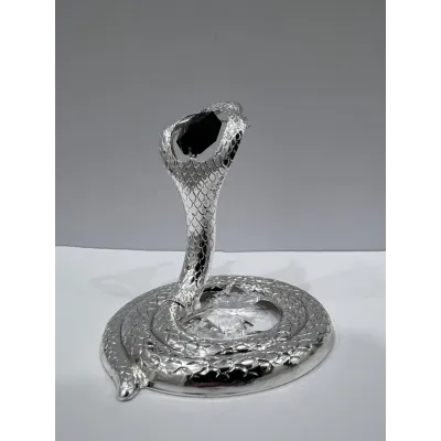 Інтер'єрна фігурка Crystal Silver Cobra 6x9 см Сріблястий (262990) Інтер'єрна фігурка Crystal Silver Cobra 6x9 см Сріблястий (262990)