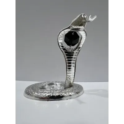 Інтер'єрна фігурка Crystal Silver Cobra 6x9 см Сріблястий (262990) Інтер'єрна фігурка Crystal Silver Cobra 6x9 см Сріблястий (262990)