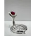 Інтер'єрна фігурка Crystal Silver Cobra with red stone 6x9 см Сріблястий (262992)