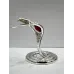 Інтер'єрна фігурка Crystal Silver Cobra with red stone 6x9 см Сріблястий (262992)