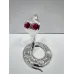 Интерьерная фигурка Crystal Silver Cobra with red stone 10x8 см Серебристый (262993)