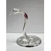 Интерьерная фигурка Crystal Silver Cobra with red stone 10x8 см Серебристый (262993)