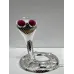 Интерьерная фигурка Crystal Silver Cobra with red stone 10x8 см Серебристый (262993)
