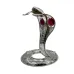 Интерьерная фигурка Crystal Silver Cobra with red stone 10x8 см Серебристый (262993)