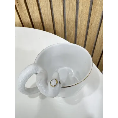 Кухоль Lefard Snake with gold trim 350 мл Білий (AL262995)