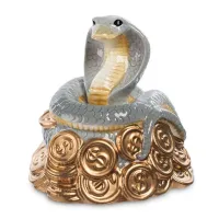Міні фігурка Pavone Cobra on coins 10 см Сірий (263004) Міні фігурка Pavone Cobra on coins 10 см Сірий (263004)