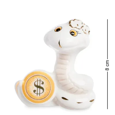 Мини фигурка Sabefet Snake with a coin 8 см Белый (263006)