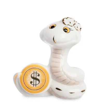 Мини фигурка Sabefet Snake with a coin 8 см Белый (263006)