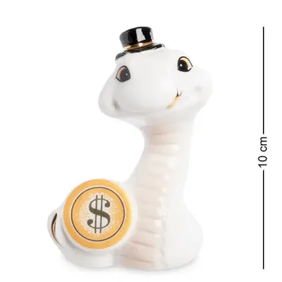 Мини фигурка Sabefet Snake with a coin 10 см Белый (263008)