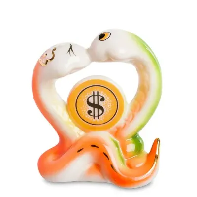 Міні фігурка Sabefet Snakes in Love with a coin 8 см Помаранчевий (263011)