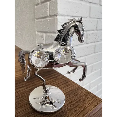 Мини фигурка Crystocraft Horse silver 8.5x6x3 см Серебристый (263020)