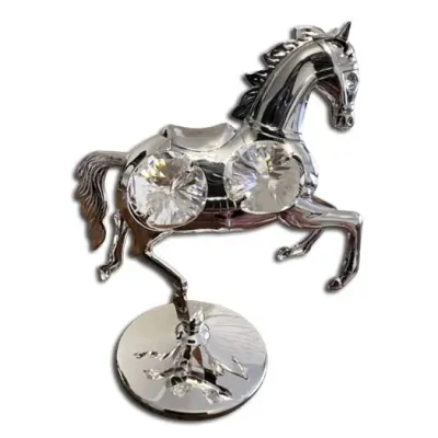 Мини фигурка Crystocraft Horse silver 8.5x6x3 см Серебристый (263020)