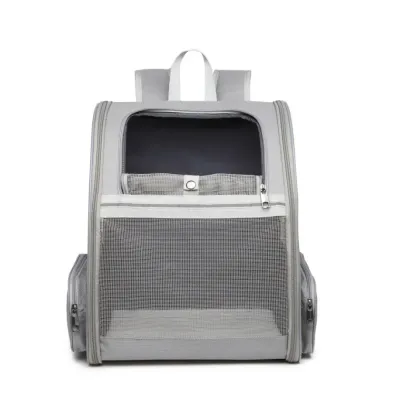 Рюкзак для переноски домашних питомцев CosmoPet CP-42 41х28х35 см Серый (3_06410)
