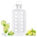 Портативна силіконова форма для льоду No Brand ICE Cube Tray пляшка 2в1 на 17 кульок Білий (2104618556)