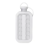 Портативная силиконовая форма для льда No Brand ICE Cube Tray бутылка 2в1 на 17 шариков Белый (2104618556)