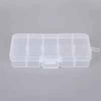 Коробка пластикова ДРТ 10 комірок 12.5х6х2 см Прозорий (С051418)