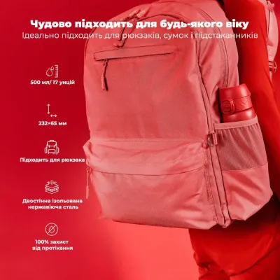 Бутылка для воды ION8 Vacuum Insulated 500 мл Red (I8TS500Red)
