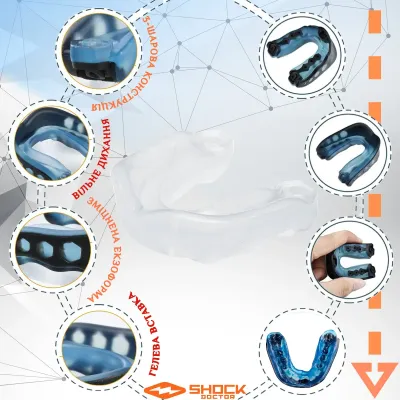 Капа доросла Shock Doctor Gel Max 11+ Clear (6190-TC-AD)