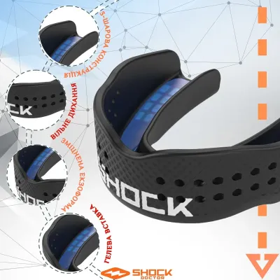 Капа взрослая Shock Doctor SuperFit 11+ Black (8901-BK-AD) Капа взрослая Shock Doctor SuperFit 11+ Black (8901-BK-AD)