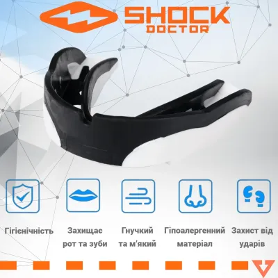 Капа доросла Shock Doctor V1.5 11+ Black White (4000-BK-AD) Капа доросла Shock Doctor V1.5 11+ Black White (4000-BK-AD)