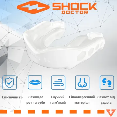 Капа взрослая Shock Doctor Gel Max 11+ White (61950-TC-AD)