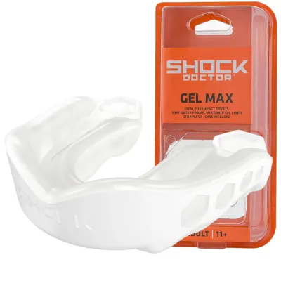 Капа взрослая Shock Doctor Gel Max 11+ White (61950-TC-AD) Капа взрослая Shock Doctor Gel Max 11+ White (61950-TC-AD)
