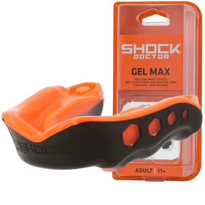 Капа взрослая Shock Doctor Gel Max 11+ Black Orange (6230-BK/OR-AD) Капа взрослая Shock Doctor Gel Max 11+ Black Orange (6230-BK/OR-AD)