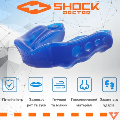 Капа взрослая Shock Doctor Gel Max 11+ Blue (6150-BLU-AD)