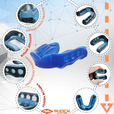 Капа взрослая Shock Doctor Gel Max 11+ Blue (6150-BLU-AD)