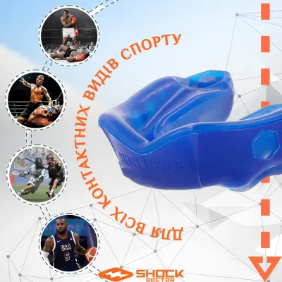 Капа взрослая Shock Doctor Gel Max 11+ Blue (6150-BLU-AD)