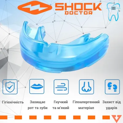 Капа под брекеты взрослая Shock Doctor Single Braces 12+ Blue (4100-BLU-AD) Капа под брекеты взрослая Shock Doctor Single Braces 12+ Blue (4100-BLU-AD)