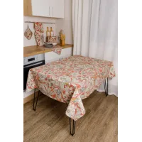 Скатерть на стол Прованс Птичка на терракоте 120х134 см Разноцветный