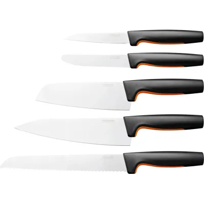 Набір кухонних ножів Fiskars Functional Form 6 предметів Чорний (1057554)