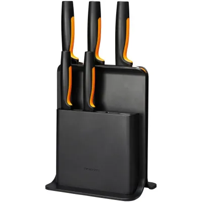 Набір кухонних ножів Fiskars Functional Form 6 предметів Чорний (1057554)