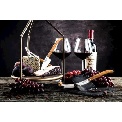 Набір ножів для сиру Style de Vie Luxury Line 3 шт Коричневий (LuxKaasV2Olijf)