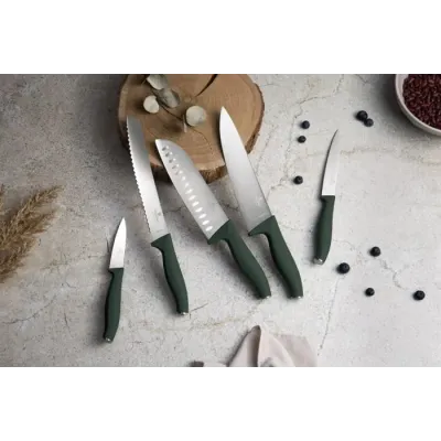 Набір ножів Berlinger Haus Matte Green 6 предметів Зелений (BH-2978)