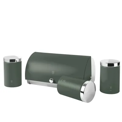 Набор емкостей Berlinger Haus Matte Green Collection 4 предмета Зеленый (BH-6833)