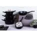 Набір посуду Berlinger Haus Black Rose Collection 10 предметів Чорний (BH-8168)