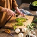 Кухонний ніж Сантоку Fiskars Hard Edge 16 см Чорний (1051761)