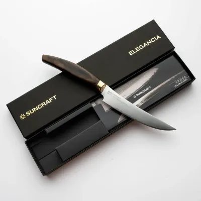 Кухонний ніж для стейку Suncraft Elegancia 12 см Коричневий (KSK-06) Кухонний ніж для стейку Suncraft Elegancia 12 см Коричневий (KSK-06)