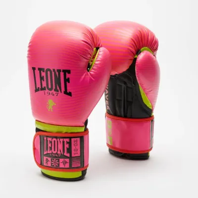 Боксерские перчатки Leone GN313 Waves Fuxia 10 унций (GN313_Fuxia_10oz)