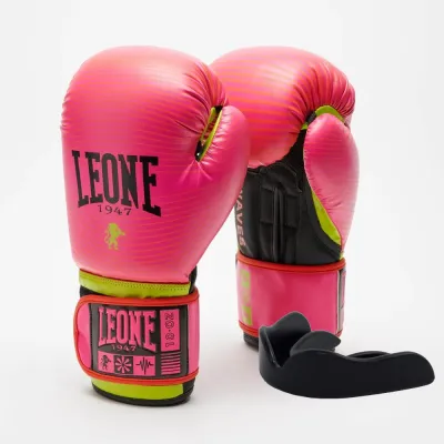 Боксерские перчатки Leone GN313 Waves Fuxia 10 унций (GN313_Fuxia_10oz)