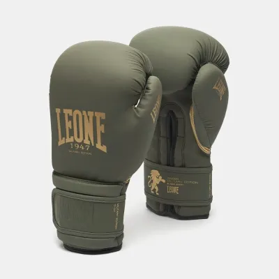 Боксерские перчатки Leone GN059G Military Edition Green 10 унций (GN059G_Green_10oz)