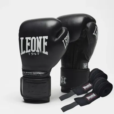 Боксерські рукавички Leone GN111 The Greatest Black 12 унцій (GN111_Black_12oz)